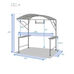 Abri Barbecue En Acier Hespéride Neiba Graphite 9 Abri Barbecue En Acier Hespéride Neiba Graphite -ATMOS Boutique abri barbecue en acier hesperide neiba noir graphite 4