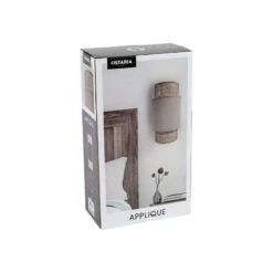 Applique Incurvée Rotin Et Tissu Beige Ostaria -ATMOS Boutique applique incurvee rotin et tissu beige ostaria 3