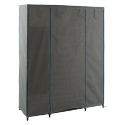 Armoire 1 Penderie + étagères + Boites Gris 5Five -ATMOS Boutique armoire 1 penderie etagere grise 2