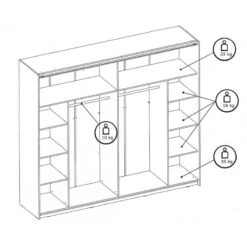 Armoire 2 Portes Grand Modèle Avec Miroir Nantes -ATMOS Boutique armoire 2 portes grand modele avec miroir nantes 4