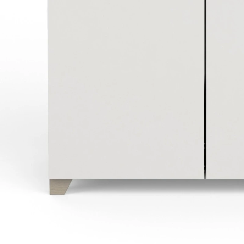 Demeyere Armoire 2 Portes Penderie + Lingère Izzy Blanc Et Bois 2 Demeyere Armoire 2 Portes Penderie + Lingère Izzy Blanc Et Bois – Image 2