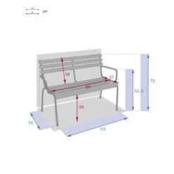 Banc Extérieur Greensboro Vert Olive Hespéride -ATMOS Boutique banc exterieur greensboro vert olive hesperide 2