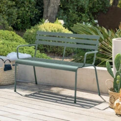 Banc Extérieur Greensboro Vert Olive Hespéride