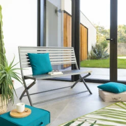 Banc Pliant Olbia Noir Graphite Hespéride -ATMOS Boutique banc pliant olbia noir graphite hesperide 3