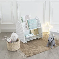 Bibliothèque Enfant Roulettes Gris Atmosphera -ATMOS Boutique bibliotheque enfant roulettes gri atmosphera 2