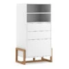 Buffet Haut 2 Tiroirs 1 Porte Oslo Blanc