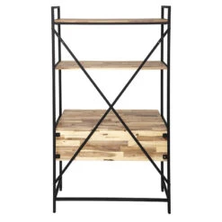 Bureau 2 étagères Edena Bois Et Métal Atmosphera 6 Bureau 2 étagères Edena Bois Et Métal Atmosphera -ATMOS Boutique bureau 2 etageres edena bois et metal atmosphera 2