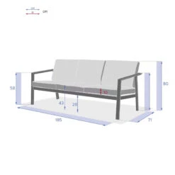 Canapé 3 Places Pavane Graphite Hespéride -ATMOS Boutique canape 3 places pavane graphite hesperide 1 5