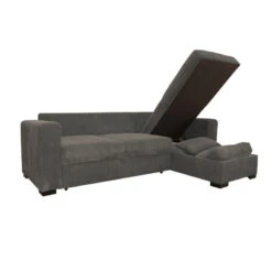 Canapé D'angle Joe Gauche Ou Droite Gris Convertible Lit -ATMOS Boutique canape d angle joe gauche ou droite gris convertible lit 3