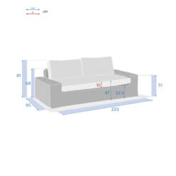 Canapé De Salon De Jardin Savinia Coloris Tahini Hespéride -ATMOS Boutique canape de salon de jardin savinia coloris tahini hesperide 3