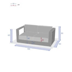Canapé Extérieur 2 Places Allure Blanc Hespéride -ATMOS Boutique canape exterieur 2 places allure blanc hesperide 2