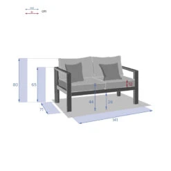 Canapé Extérieur 2 Places Evasion Tonka Hespéride -ATMOS Boutique canape exterieur 2 places evasion tonka hesperide 3