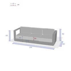 Canapé Extérieur 3 Places Allure Blanc Hespéride -ATMOS Boutique canape exterieur 3 places allure blanc hesperide 2