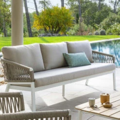 Canapé Extérieur 3 Places Oriengo Taupe Hespéride -ATMOS Boutique canape exterieur 3 places oriengo taupe hesperide 1