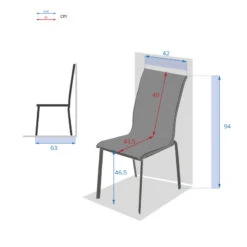Chaise Empilable Axant Wengé Et Praline Hespéride -ATMOS Boutique chaise empilable axant wenge et praline hesperide 1 2