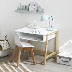 Chaise Enfant Pieds Bois Atmosphera Blanc -ATMOS Boutique chaise enfant pieds bois atmosphera blanc 3