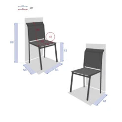 Chaise Extérieur Essentia Graphite/anthracite Hespéride -ATMOS Boutique chaise exterieur essentia graphite anthracite hesperide 3