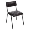 Chaise Noir Dario En Cuir Atmosphera