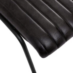 Chaise Noir Dario En Cuir Atmosphera -ATMOS Boutique chaise noir dario en cuir atmosphera 3