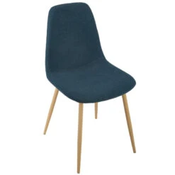 Chaise Roka Coloris Bleu Denim Atmosphera -ATMOS Boutique chaise roka coloris bleu denim et hetre atmosphera 1