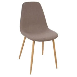 Chaise Roka Coloris Taupe Atmosphera -ATMOS Boutique chaise roka coloris taupe et hetre atmosphera 1