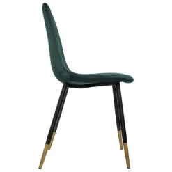 Chaise Velours Vert Pieds Gold Tyka Atmosphera -ATMOS Boutique chaise velours vert pieds gold atmosphera 2