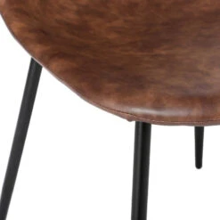 Chaise Vladi Effet Cuir Marron Atmosphera -ATMOS Boutique chaise vladi effet cuir marron atmosphera 2