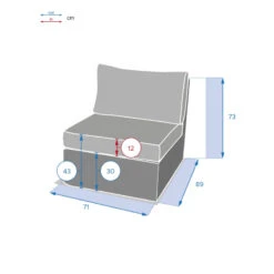 Chauffeuse Extérieur Moorea Hespéride Terre D'ombre -ATMOS Boutique chauffeuse exterieur moorea hesperide terre ombre 2