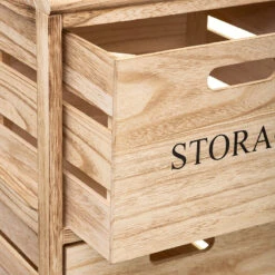 Chiffonnier Bois 3 Cagettes Sur Roulettes 5Five -ATMOS Boutique chiffonnier bois 3 cagettes sur roulettes 5five 2