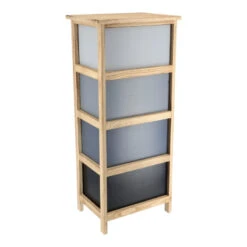 Chiffonnier Grand Modèle 4 Tiroirs Dégradé Gris -ATMOS Boutique chiffonnier grand modele 4 tiroirs degrade gris 1 2