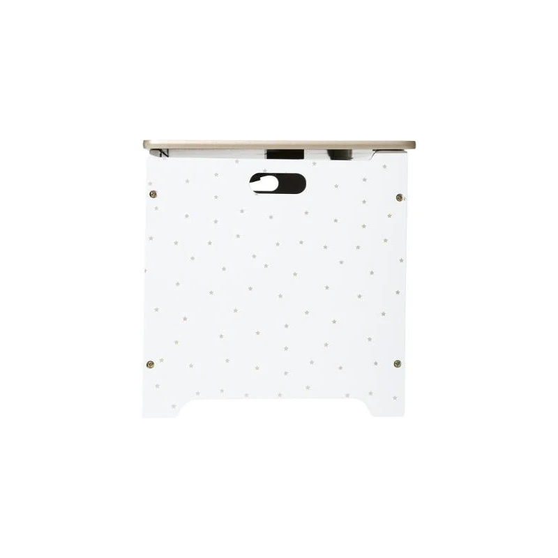Coffre à Jouets 58 Cm Blanc Et Doré Atmosphera 5 Coffre à Jouets 58 Cm Blanc Et Doré Atmosphera – Image 5