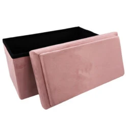 Coffre Banc Pliable Rose Compatible Briques -ATMOS Boutique coffre banc pliable rose compatible briques 4