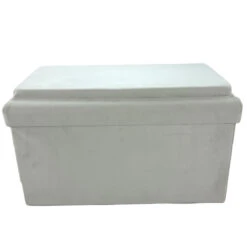 Coffre Blanc Pliable Gris Compatible Briques -ATMOS Boutique coffre blanc pliable gris compatible briques 1 3