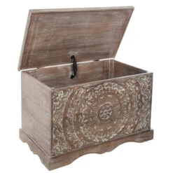 Coffre Chambre Shirel En Bois Blanchi Atmosphera -ATMOS Boutique coffre chambre shirel en bois blanchi atmosphera 2