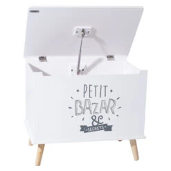 Coffre De Rangement "petit Bazar & Secrets" Blanc Atmosphera -ATMOS Boutique coffre de rangement petit bazar secret blanc atmosphera 2