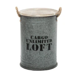 Coffres Bidons Gris Loft - Lot De 3 - Atmosphera -ATMOS Boutique coffres bidons gris loft lot 3 atmosphera 3