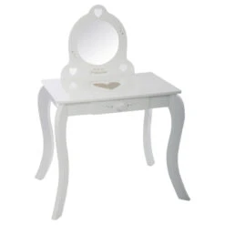 Coiffeuse Avec Tabouret Enfant Blanc Atmosphera 9 Coiffeuse Avec Tabouret Enfant Blanc Atmosphera -ATMOS Boutique coiffeuse avec tabouret pour enfant blanche 2