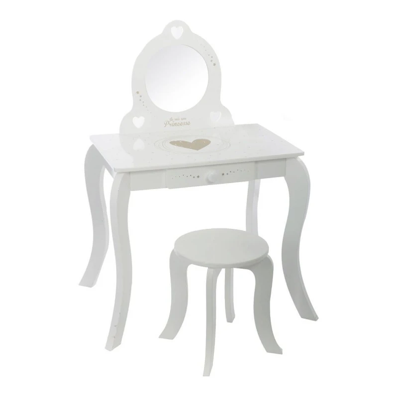 Coiffeuse Avec Tabouret Enfant Blanc Atmosphera 1 Coiffeuse Avec Tabouret Enfant Blanc Atmosphera