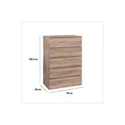 Commode 5 Tiroirs Dolo Naturel 5Five -ATMOS Boutique commode 5 tiroirs dolo naturel 5five 2