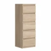 Commode 5 Tiroirs étroite Chelsea Sonoma