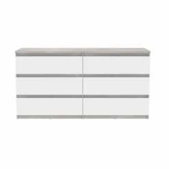 Commode 6 Tiroirs Chelsea Béton Gris Et Blanc 7 Commode 6 Tiroirs Chelsea Béton Gris Et Blanc -ATMOS Boutique commode 6 tiroirs chelsea beton gris et blanc 2