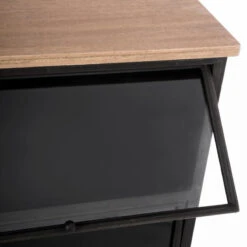 Commode Joris 3 Niches Noir Métal Atmosphera -ATMOS Boutique commode joris 3 niches noir metal atmosphera 1