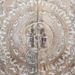 Commode Shirel 2 Portes Bois Blanchi Atmosphera -ATMOS Boutique commode shirel 2 portes bois blanchi atmosphera 4