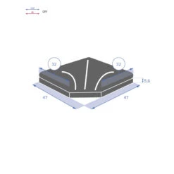 Dalle 25 Kg Pour Pied De Parasol En Croix Hespéride Noir -ATMOS Boutique dalle 25kg pour pied de parasol en croix hesperide noir 3