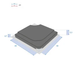 Dalle Pour Parasol 15 Kg Béton Stacio Ardoise Hespéride -ATMOS Boutique dalle pour parasol 15 kg beton stacio ardoise hesperide 1 2