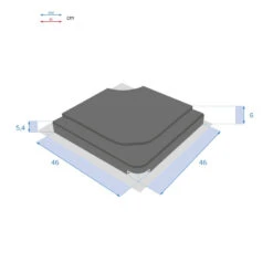 Dalle Pour Parasol 25 Kg Béton Stacio Ardoise Hespéride -ATMOS Boutique dalle pour parasol 25 kg beton stacio ardoise hesperide 1 2