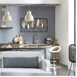 Déco Murale 135 Cm Plumes Métal Atmosphera -ATMOS Boutique deco murale 134 cm plumes metal atmosphera 2