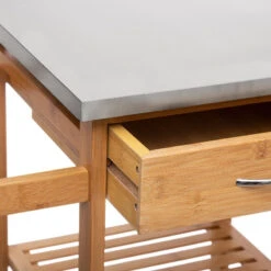 Desserte Bambou 6 Tiroirs Roulettes 76 Cm 5five -ATMOS Boutique desserte bambou 6 tiroirs roulettes 76 cm 5five 3