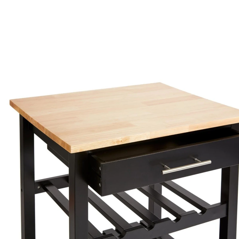 ATMOSPHERA Desserte De Cuisine Noire Modèle CLAUDE PM 2 ATMOSPHERA Desserte De Cuisine Noire Modèle CLAUDE PM – Image 2