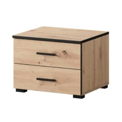 Ensemble De 2 Chevets 2 Tiroirs Nantes Noir Et Bois 9 Ensemble De 2 Chevets 2 Tiroirs Nantes Noir Et Bois -ATMOS Boutique ensemble de 2 chevets 2 tiroirs nantes noir et bois 3